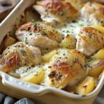 Easy Potato Chicken Bake: A Simple Comfort Dish finished dish