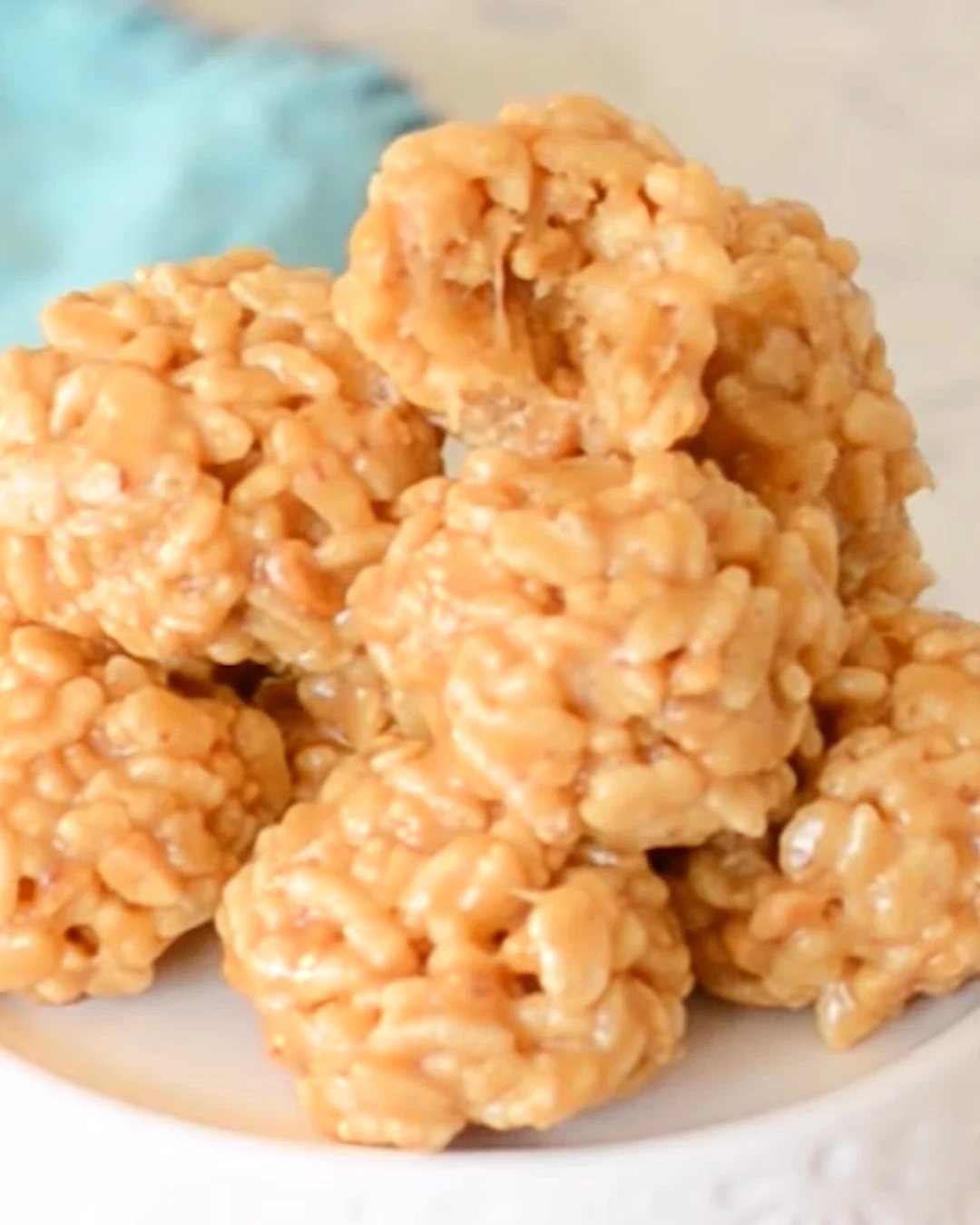 Easy Rice Krispie Peanut Butter Balls Recipe finished dish