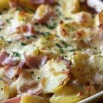 Easy Scalloped Potatoes & Ham Recipe for Comfort Food Lovers finished dish