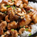 Easy Slow Cooker Cashew Chicken Recipe for Busy Nights finished dish