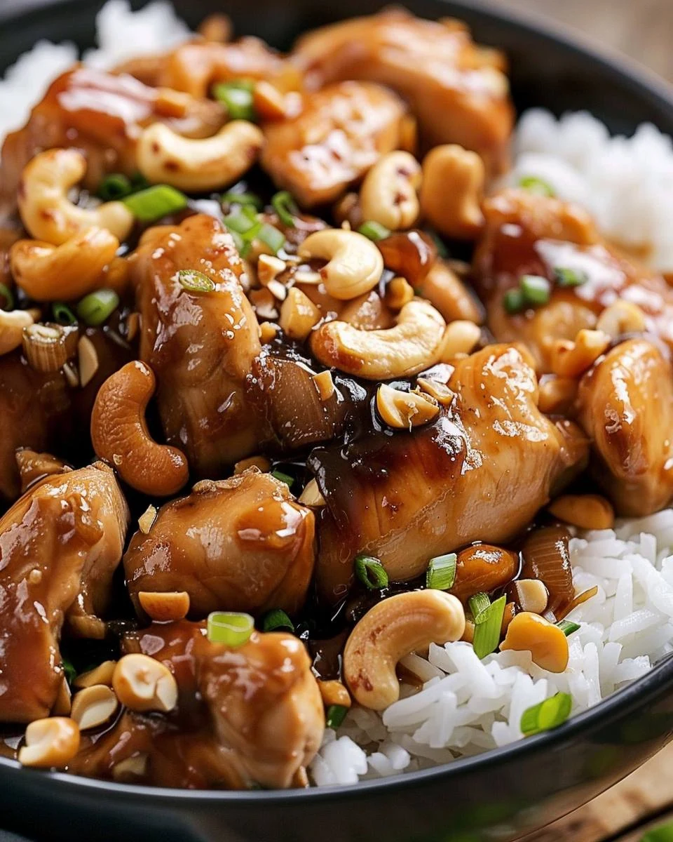 Easy Slow Cooker Cashew Chicken Recipe for Busy Nights finished dish