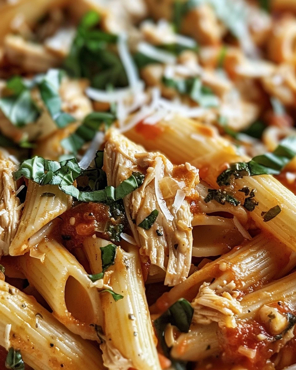 Easy Slow Cooker Chicken Pasta Recipe in 7 Hours finished dish