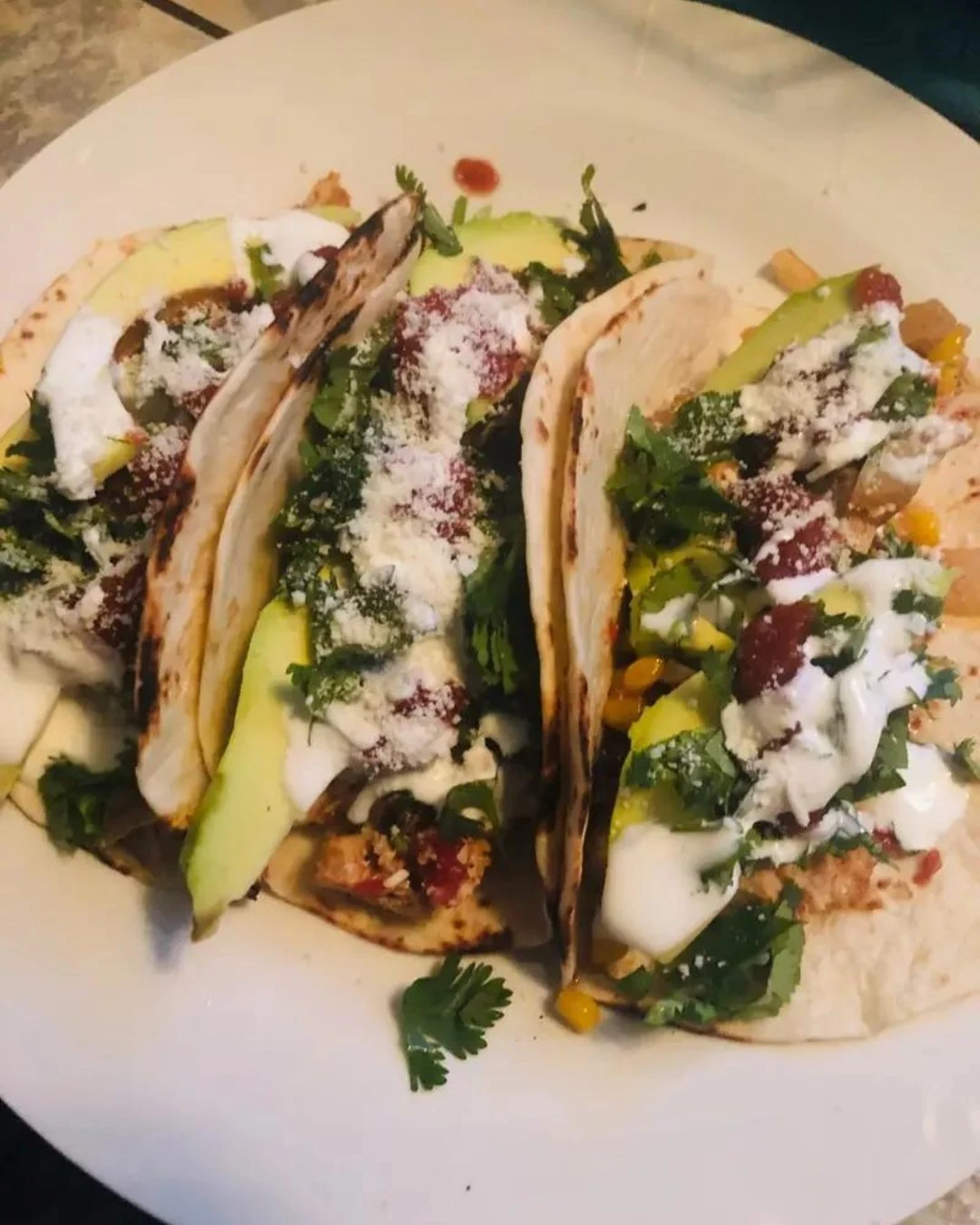 Easy Slow Cooker Queso Chicken Tacos Recipe finished dish