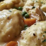 Easy Slowcooker Chicken and Dumplings Recipe finished dish