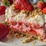 Easy Strawberry Crunch Cake: A Delightful Dessert Recipe finished dish