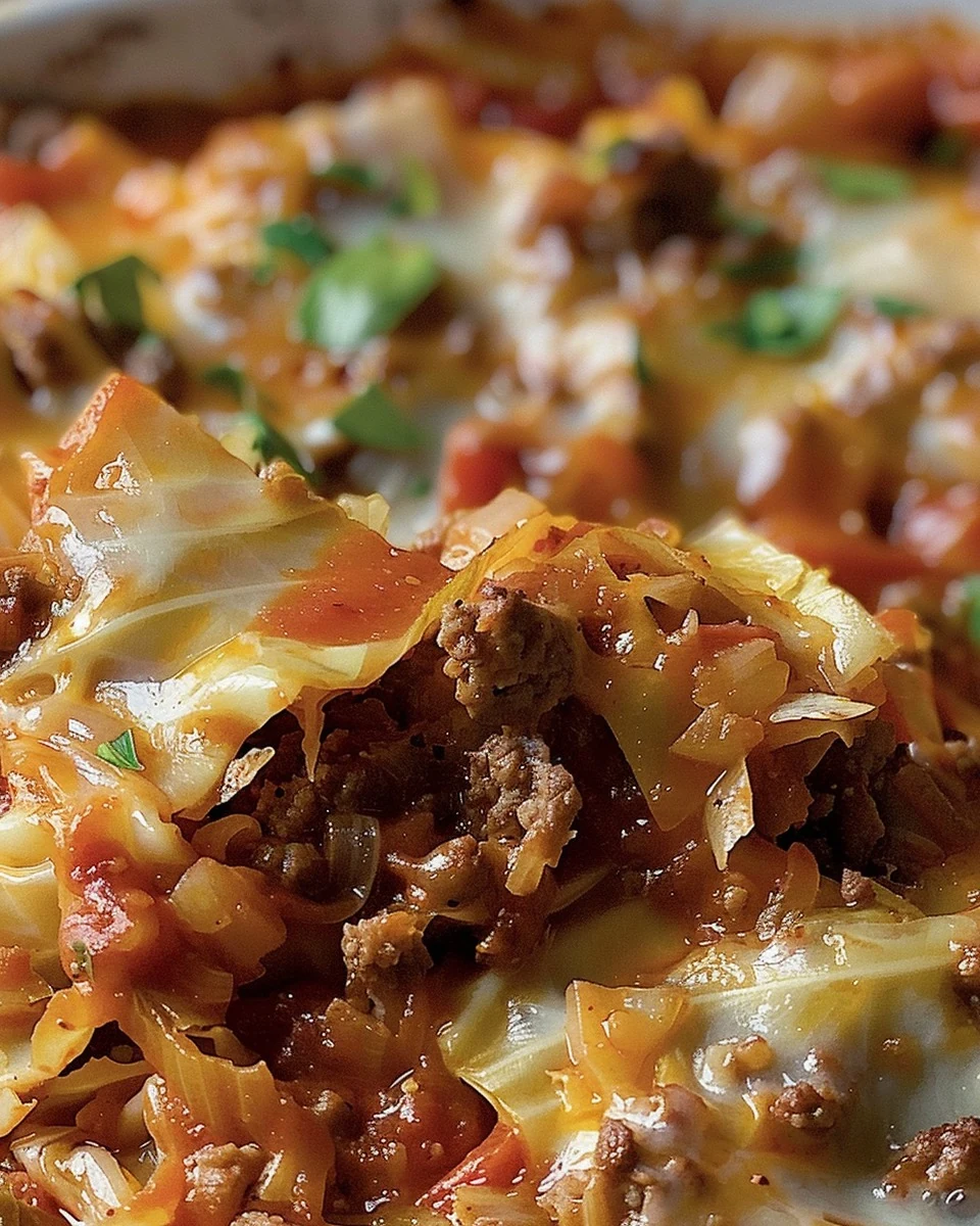 Easy Unstuffed Cabbage Roll Casserole Recipe finished dish