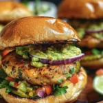 Elevate Your Meal with Gourmet Chicken Avocado Burgers finished dish