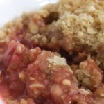 Enjoy Juicy Rhubarb and Strawberry Summer Crisp Today finished dish