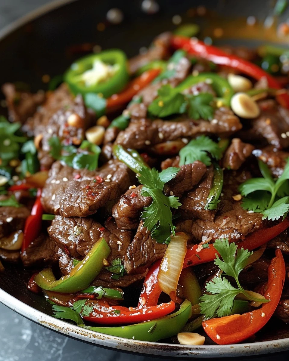 Experience the Bold Flavors of Splendidly Spicy Beef finished dish