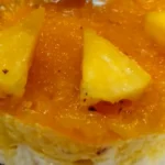 Experience Tropical Bliss with No Bake Pineapple Mousse Cheesecake finished dish