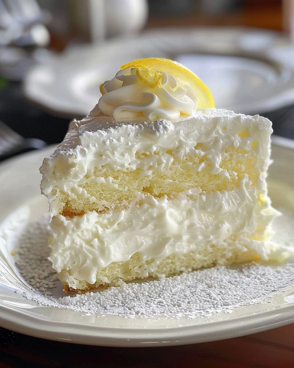 Exquisite Italian Lemon Cream Cake Recipe finished dish