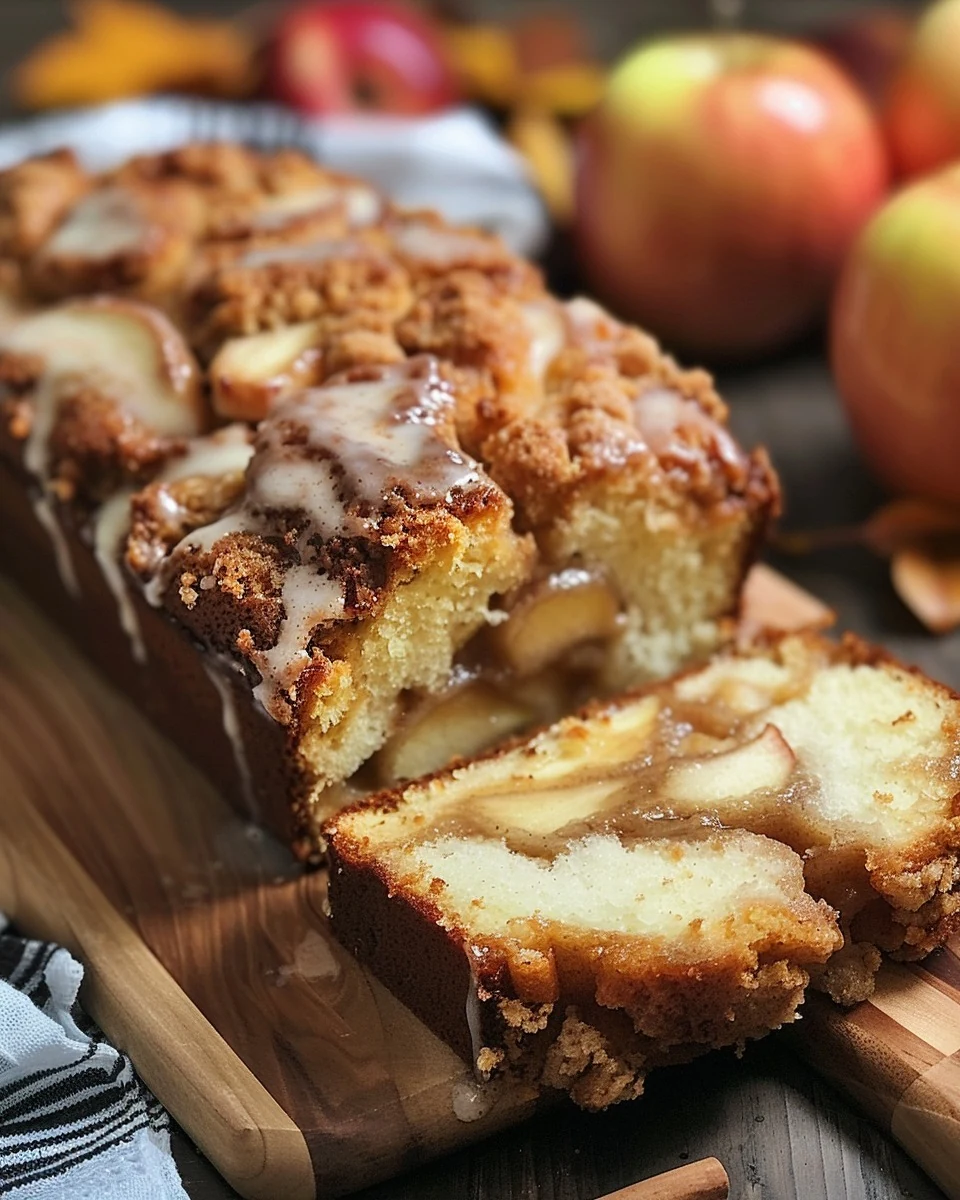 Fall in a Slice Homemade Apple Cinnamon Swirl Loaf Recipe finished dish