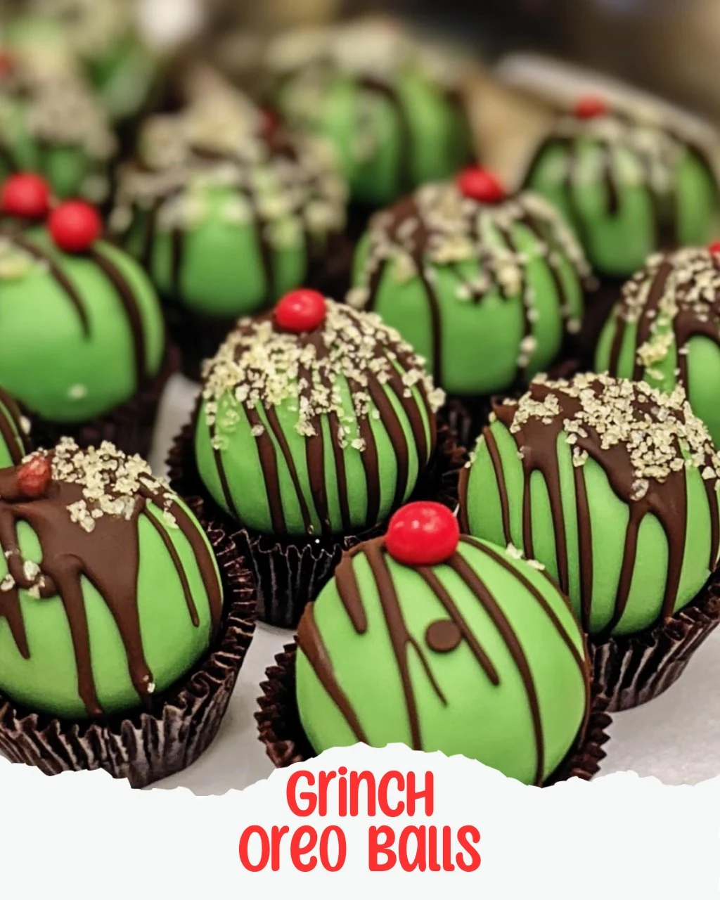 Festive Grinch Oreo Balls for Holiday Celebrations
