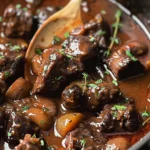 Flavorful Beef Bourguignon Recipe for a Cozy Dinner finished dish