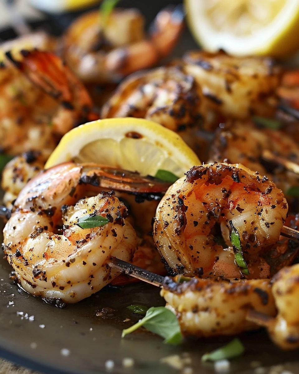 Flavorful Grilled Cajun Lemon Shrimp Recipe finished dish