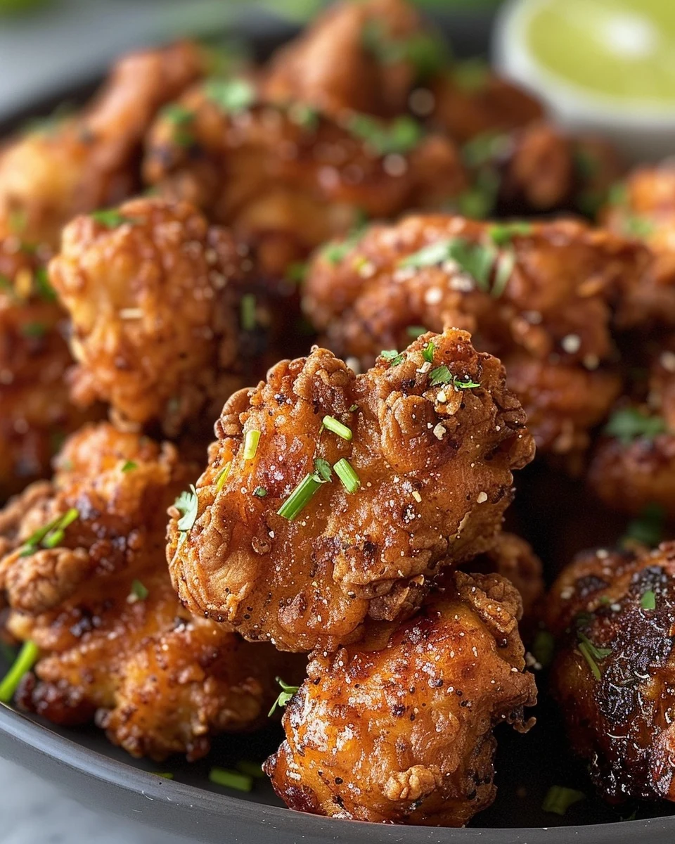 Flavorful Latin Caribbean Fried Chicken Bites Recipe finished dish