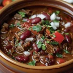 Flavorful Shredded Beef Chili Con Carne Recipe finished dish