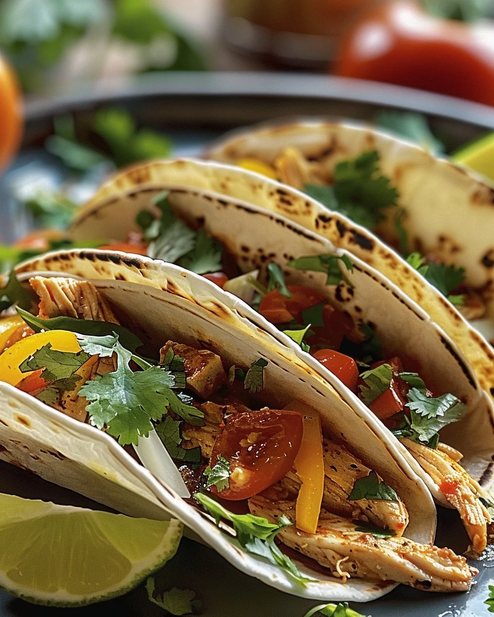 Flavorful Spicy Chicken Tacos Recipe finished dish