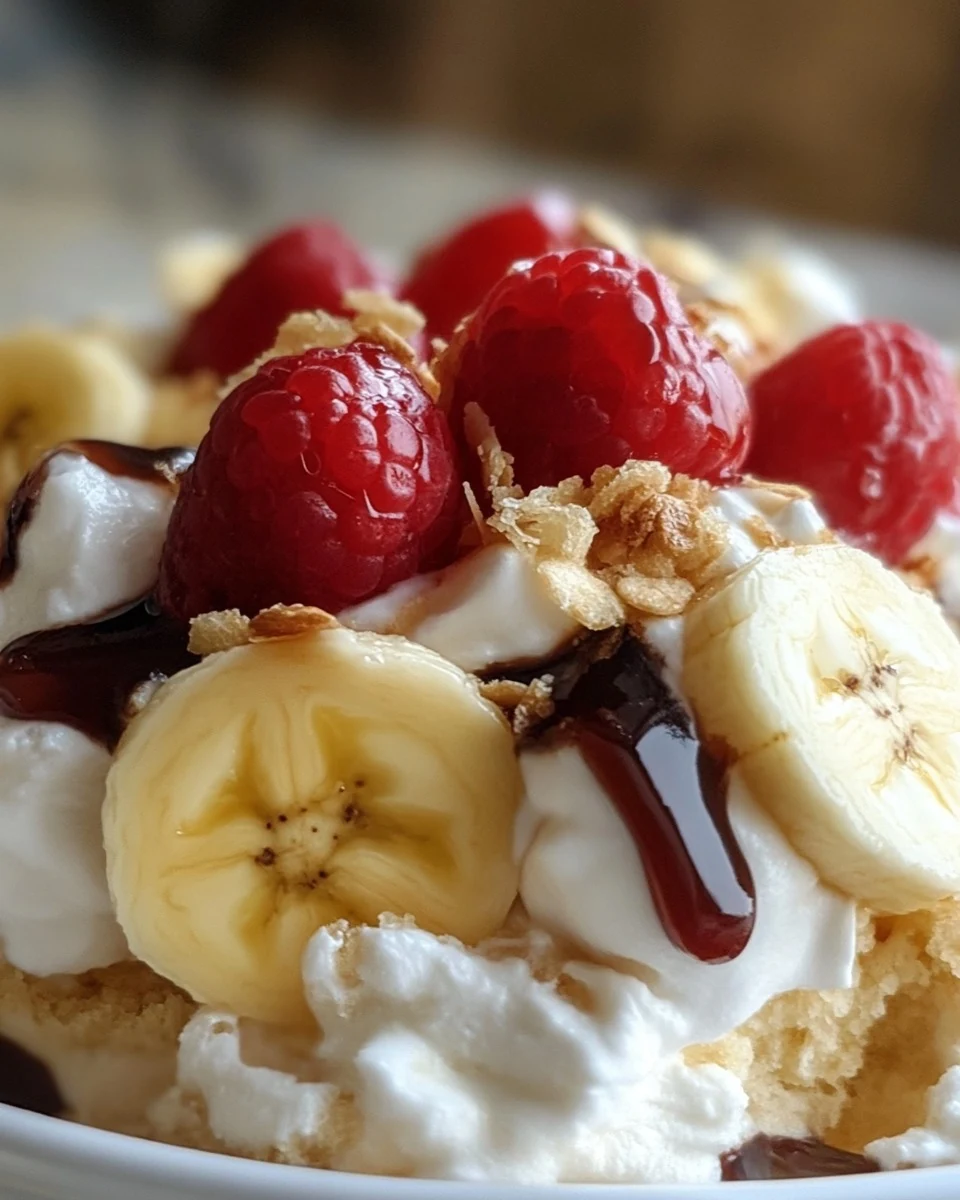 Fluffy Banana Split Dessert You’ll Love finished dish