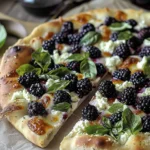 Gourmet Blackberry Basil Ricotta Pizza Recipe finished dish