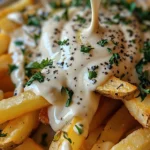 Gourmet Truffle Mayo Garlic Aioli for French Fries finished dish