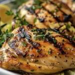 Grilled Chicken on Cabbage: A Simple Delight finished dish