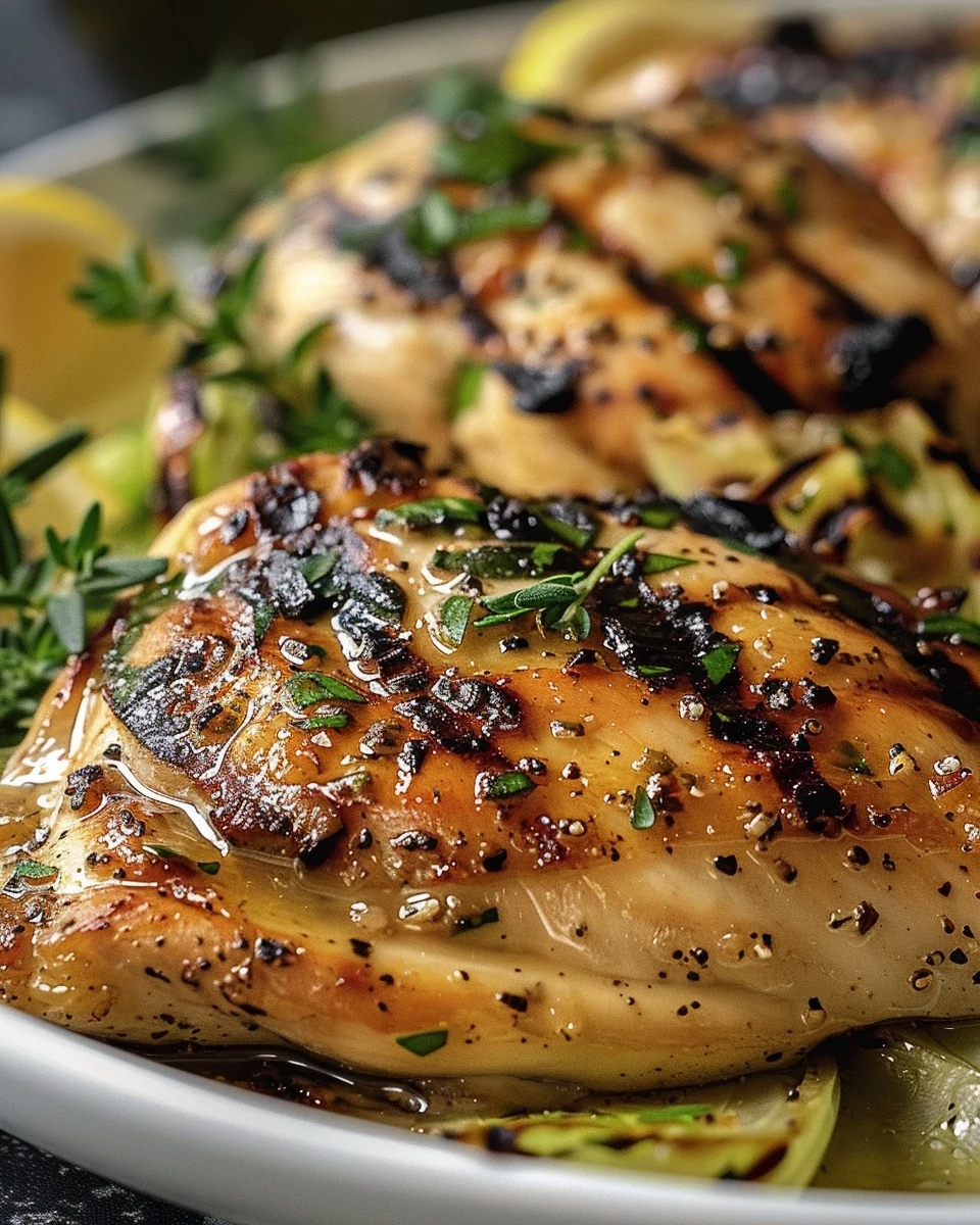 Grilled Chicken on Cabbage: A Simple Delight finished dish