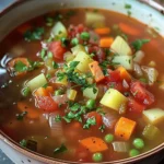 Hearty and Delicious Chunky Vegetable Soup Recipe finished dish