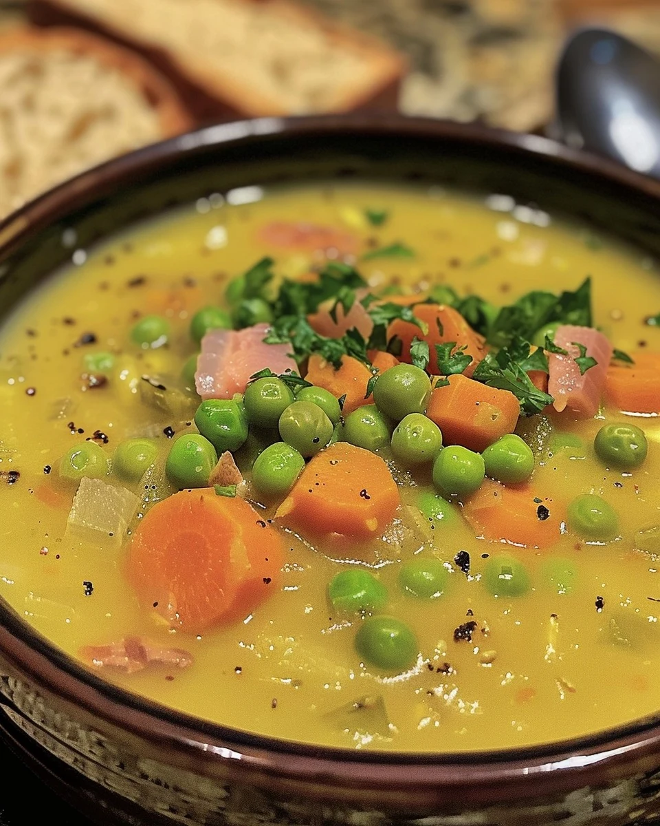 Hearty and Delicious Split Pea Soup Recipe finished dish