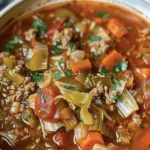 Hearty Cabbage Roll Soup Recipe for Cozy Nights finished dish