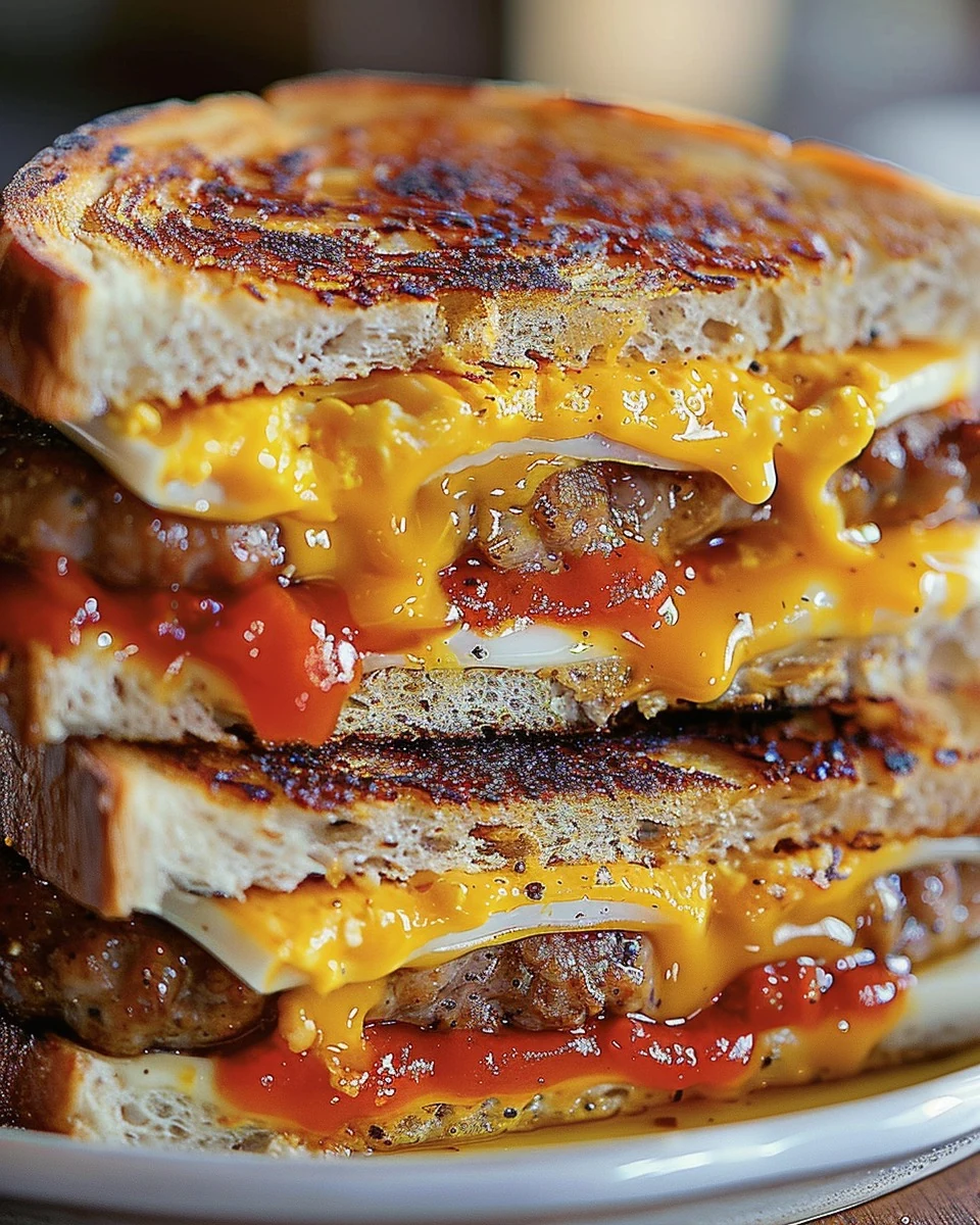 Hearty Cowboy Breakfast Sandwiches Recipe for a Great Start finished dish