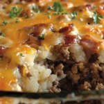 Hearty Cowboy Meatloaf and Potato Casserole Recipe finished dish