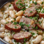 Hearty White Beans and Sausage Bowl Recipe to Savor finished dish