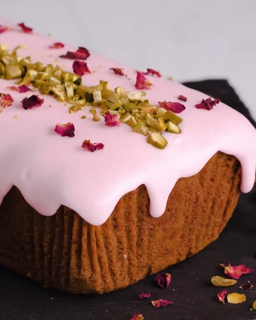 Heavenly Pistachio Cardamom Rose Loaf Delight Recipe finished dish