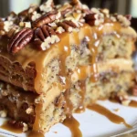 Indulge in Banana Pecan Caramel Cake Today finished dish