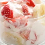 Indulge in Banana-Strawberry Cheesecake Delight finished dish
