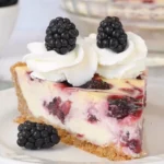 Indulge in Blackberry Bliss Cheesecake Today finished dish