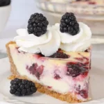 Indulge in Blackberry Heaven Cheesecake Delight finished dish