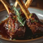 Indulge in Braised Lamb Shanks with Herb Infusion finished dish