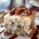 Indulge in Butter Pecan Praline Poke Cake Today finished dish