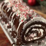 Indulge in Chocolate Peppermint Swiss Roll Delight finished dish