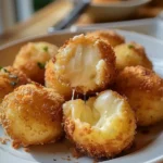 Indulge in CRISPY FRIED CHEESECAKE BITES Today! finished dish