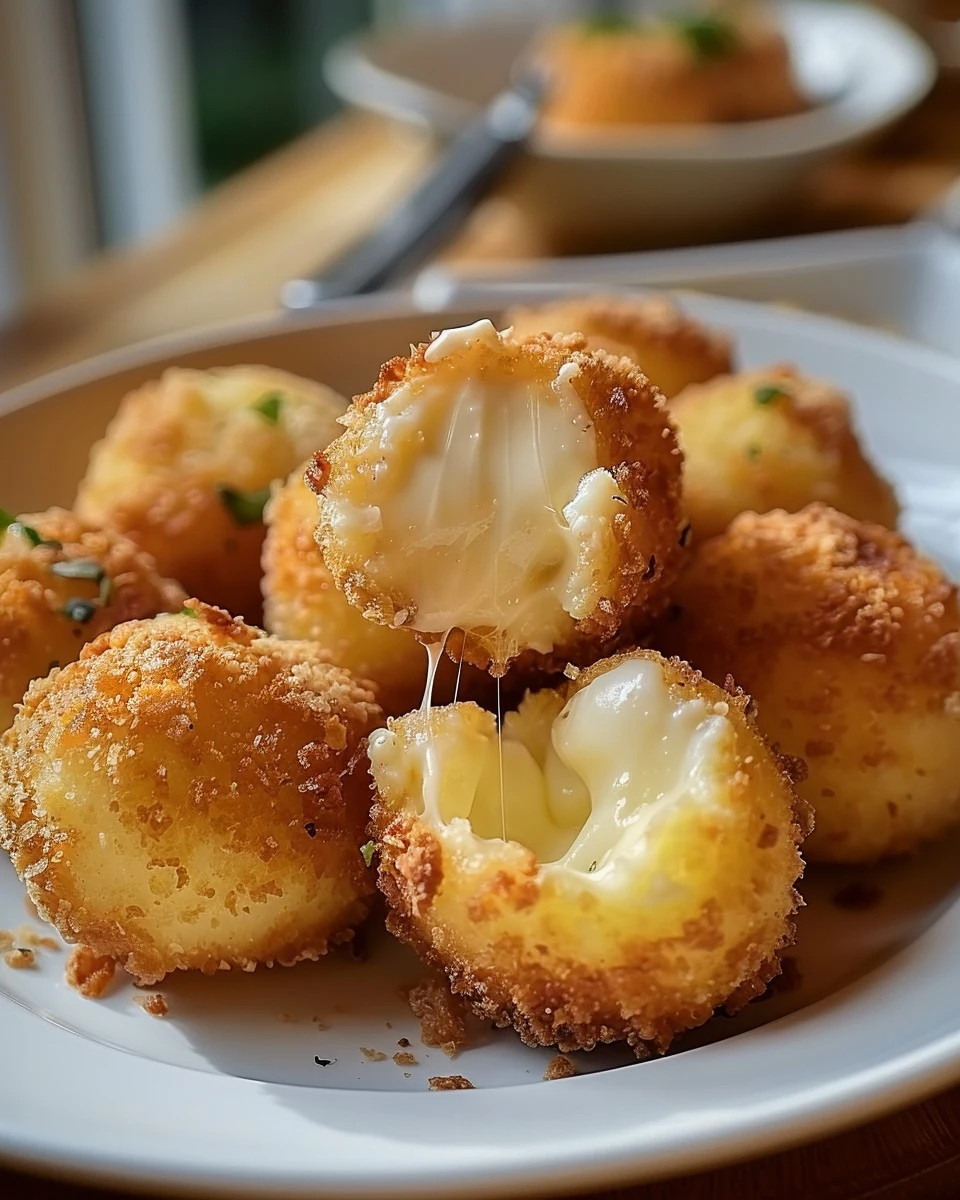 Indulge in CRISPY FRIED CHEESECAKE BITES Today! finished dish