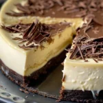 Indulge in Decadent Chocolate Base Cheesecake Delight finished dish