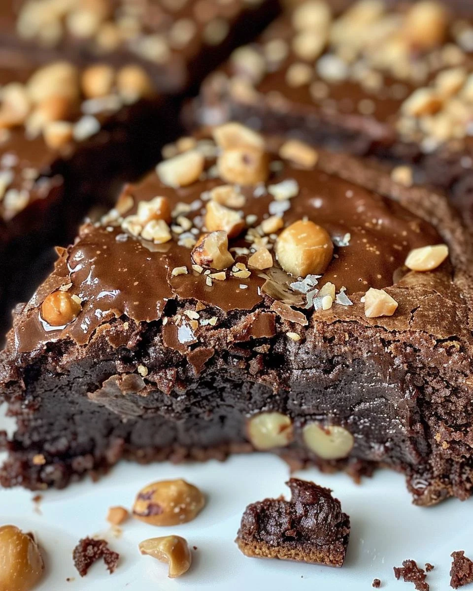 Indulge in Decadent Chocolate Hazelnut Brownies Today finished dish