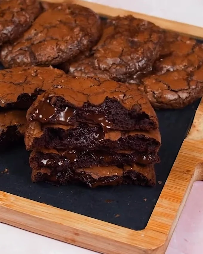 Indulge in Decadent Fudgy Brownie Cookies Today finished dish