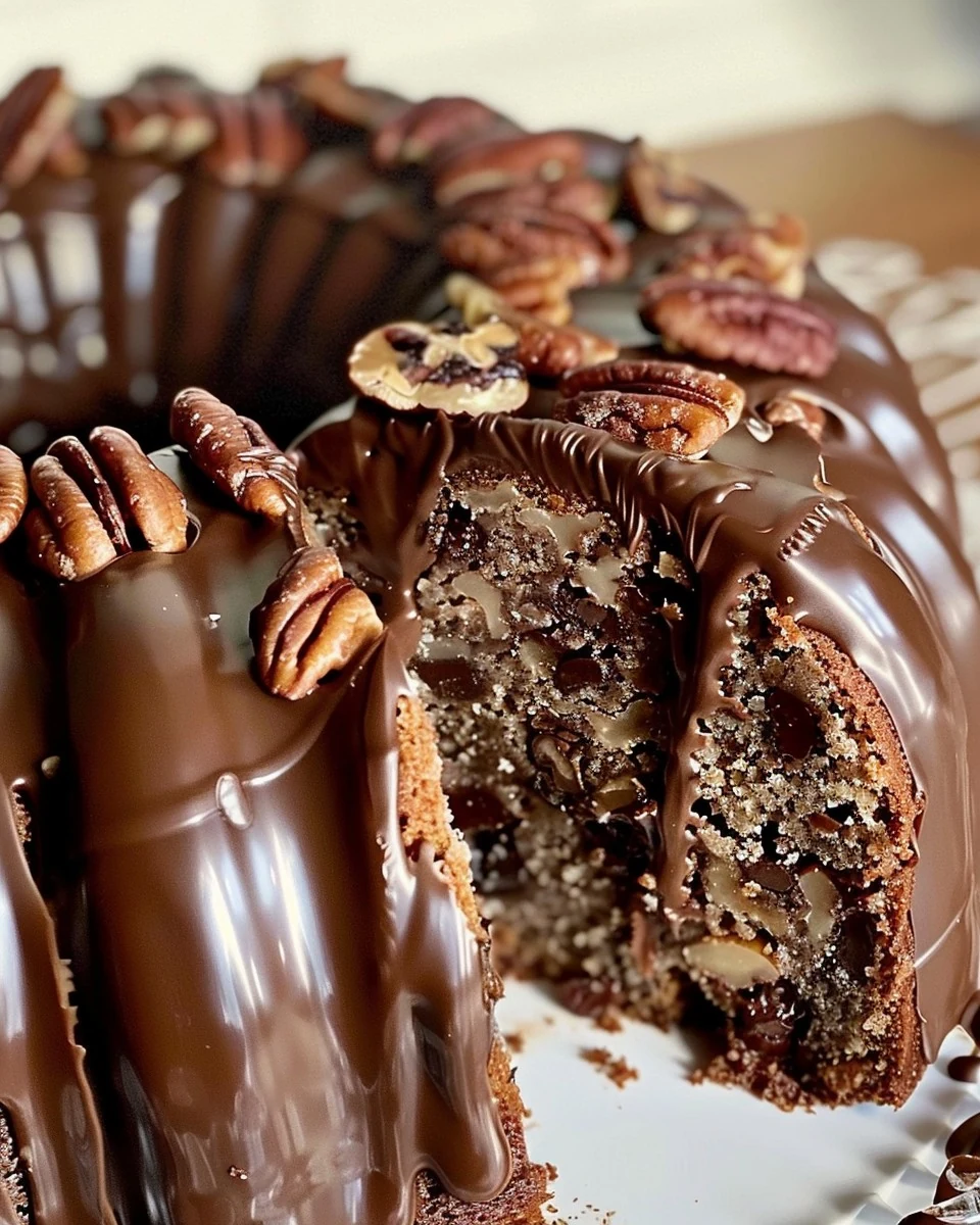 Indulge in Decadent German Chocolate Pecan Pound Cake Delight