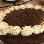 Indulge in Decadent No-Bake German Chocolate Cheesecake finished dish
