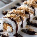 Indulge in Decadent Smores Sushi Rolls Today! finished dish