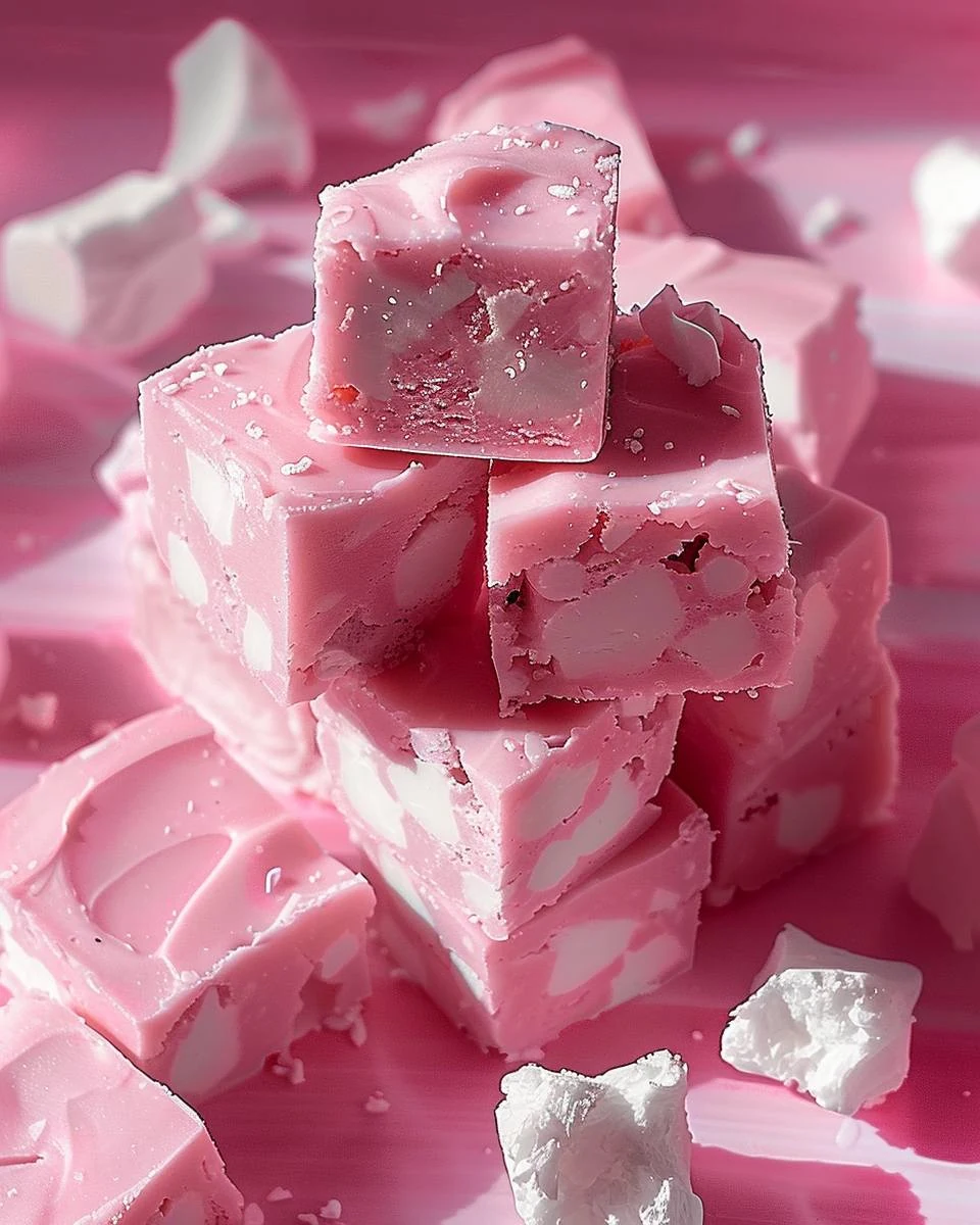 Indulge in Delicious Bubblegum Cloud Fudge Today finished dish
